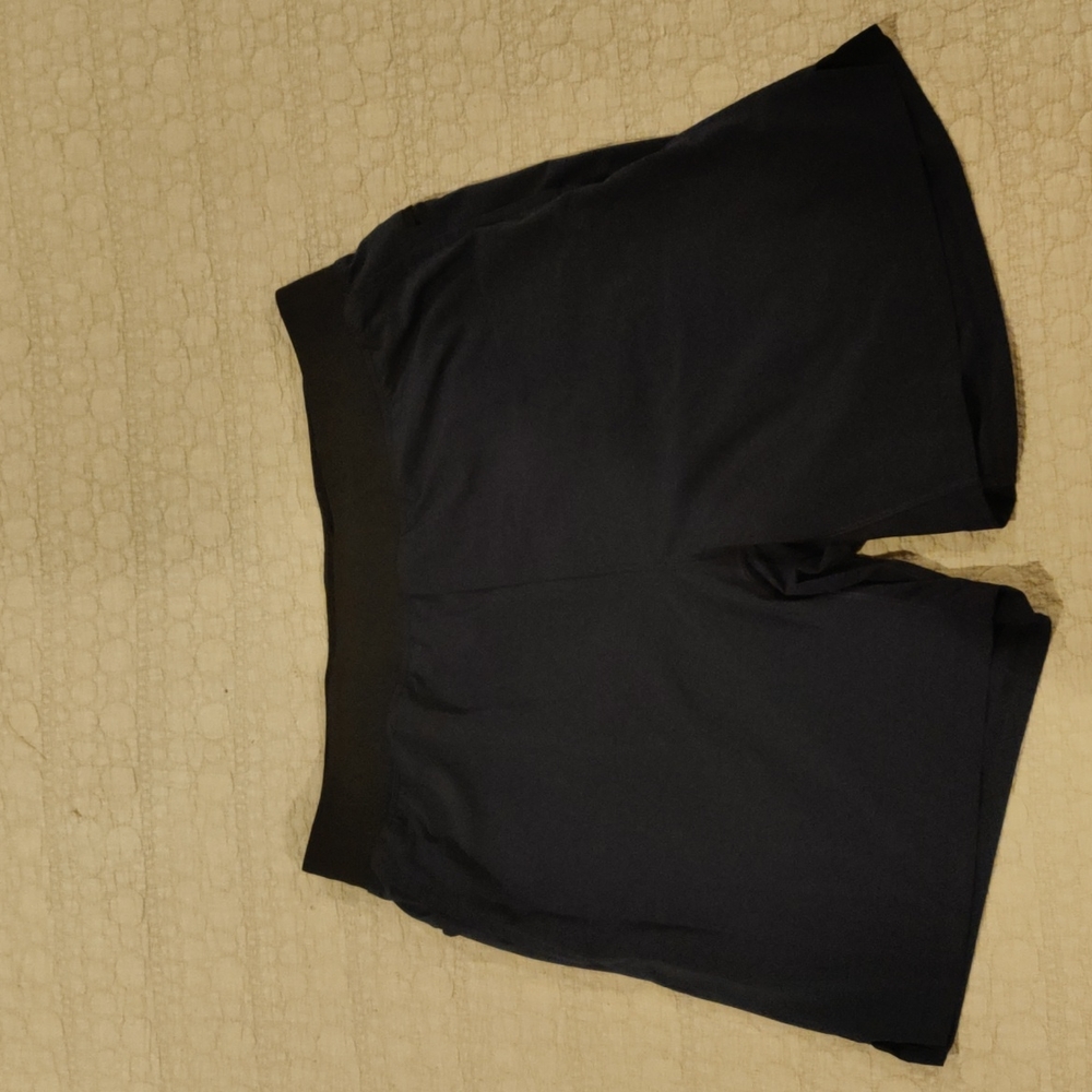 Fabletics Navy Franchise Lined Shorts